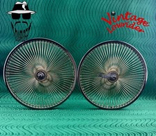 Original Lowrider 20 144 Spoke Front Coaster Dayton 2 Tone Chromegold Wheels