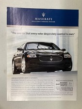MISC1639 Vintage Advertisement 2008 Maserati Quattroporte Sport GT