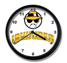 Lowrider logo white clock NEW