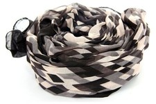 Women's Fashion Rhombus Print Polyester Scarf Beige/Black Scarves Wraps