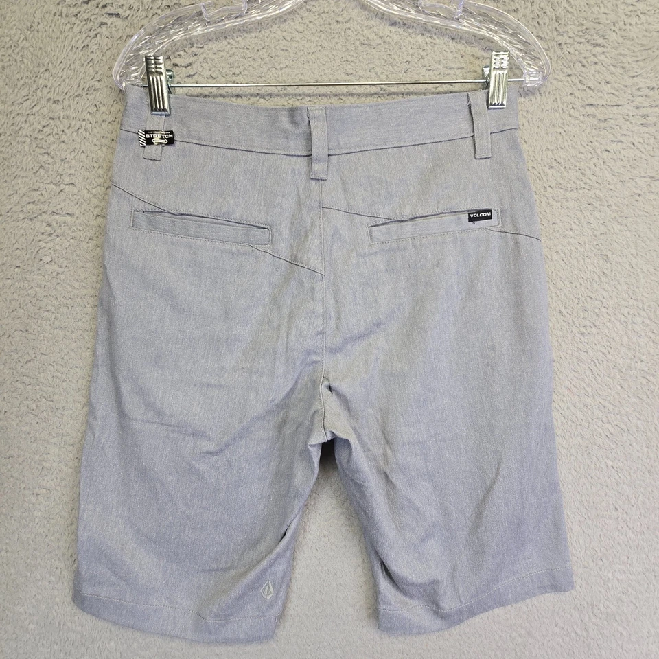 Volcom Shorts Men 29 Gray Vmonty Stretch Chino Flat Front Modern Fit 2 - Image 2 of 4