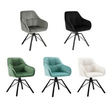 WOLTU 2x Esszimmerstühle Küchenstuhl Drehstuhl mit Armlehnen Lehne Polsterstuhl