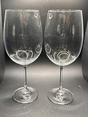 Set of 2 Bohemia Crystalite Bordeaux Red Wine Glass
