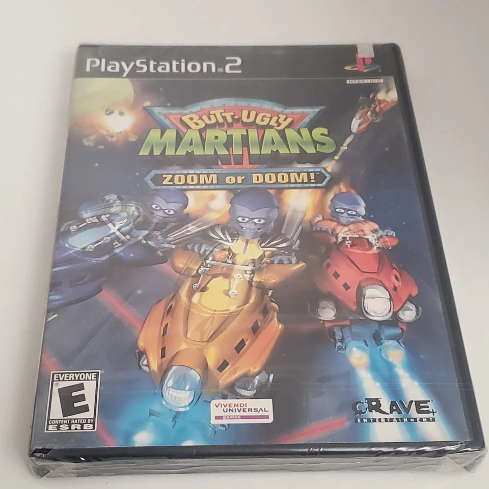 Butt Ugly Martians Zoom or Doom Sony PlayStation 2 2002 New Sealed Shelf Wear - Image 2 of 4