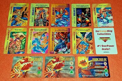 Marvel OVERPOEWR HOBGOBLIN SET 3 char IQ HF OP 9 sp Two Hillshire Farms promos
