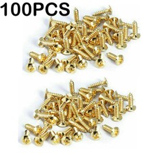 100Pcs Pickguard Mounting Screws for Strat Tele Guitar Bass Gold Color New