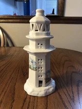 Ceramic Tea Light Candle Light House decorative display collectable   