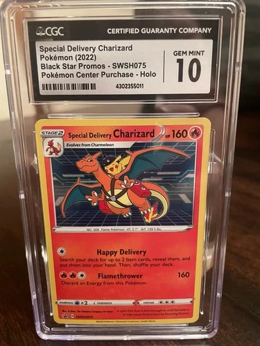 Special Delivery Charizard SWSH075 Sword & Shield Promo Holo CGC 10 GEM MINT