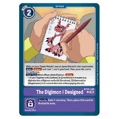 Digimon Card Game - World Convergence - The Digimon I Designed - (C) - BT21-100