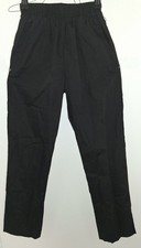 Women's Black Elastic Waist Straight Leg Pants Size S 