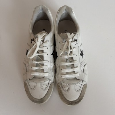 Christian Dior Star Sneakers White Leather Women s EU 37 US 7 LS1022; Italy