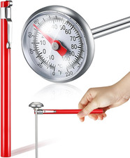 1 Pcs Stainless Steel Kitchen Thermometer with 5 Inch Long Stem 1 Inch Dial Ther