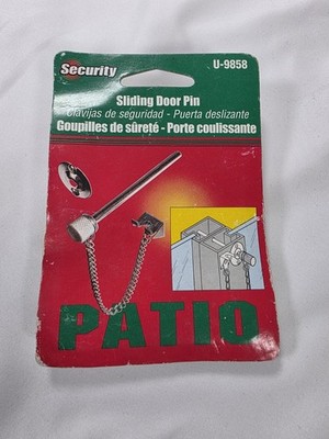 Defender Security U-9858 Sliding Patio Door Pin Lock, Lot of 2 New, Pkg Wear