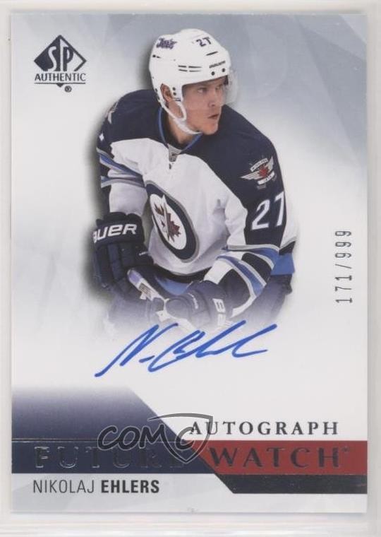 2015-16 SP Authentic Future Watch Auto 171/999 Nikolaj Ehlers #285 Auto jq5