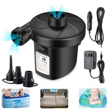 Air Pump for Mattress, Mattress Inflatables, Quick Black