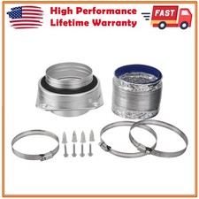 Magnetic Dryer Vent Coupling Airtight Seal Connector Kit 2.8ft 4" Duct  3 Clamp