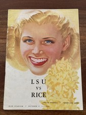 1948 LSU vs. RICE FOOTBALL PROGRAM/ZOLLIE TOTH v TOBIN ROTE/FROGGY WILLIAMS/MINT