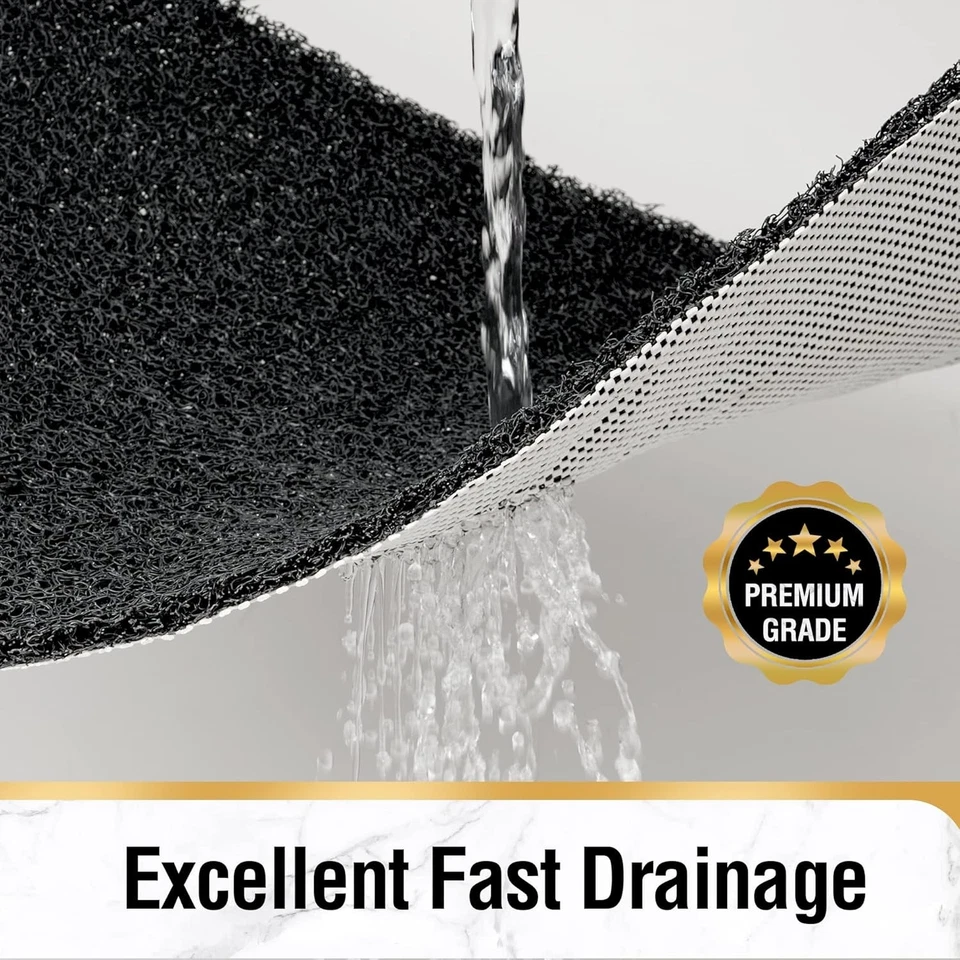 HITSLAM Square Коврик для душа, 24 x 24 дюйма Коврик для ванны из люфы, нескользящий, мягкий ПВХ Ba - Изображение 4 из 4