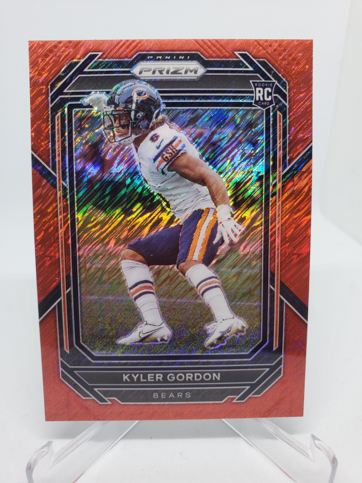 2022 Panini Prizm Rookies Red Shimmer Prizm /35 Kyler Gordon #385