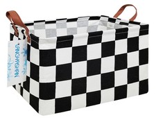 Rectangular Storage Bin Collapse Canvas Fabric Cartoon Storage Basket with Ha...