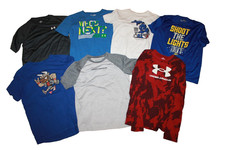 Lot Of 7 Under Armour Long Short Sleeve T-Shirts Boys Size YLG Youth Large L