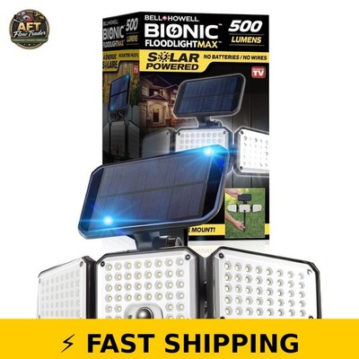 Bell+Howell Bionic Flood Light 500 Lumen Solar Outdoor Motion Sensor
