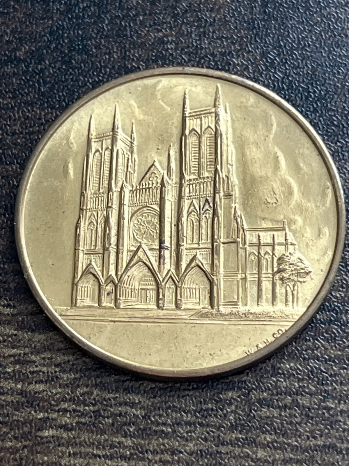 Cathedral Church St. John Divine Brass Souvenir New York Medal Token Coin TN279*