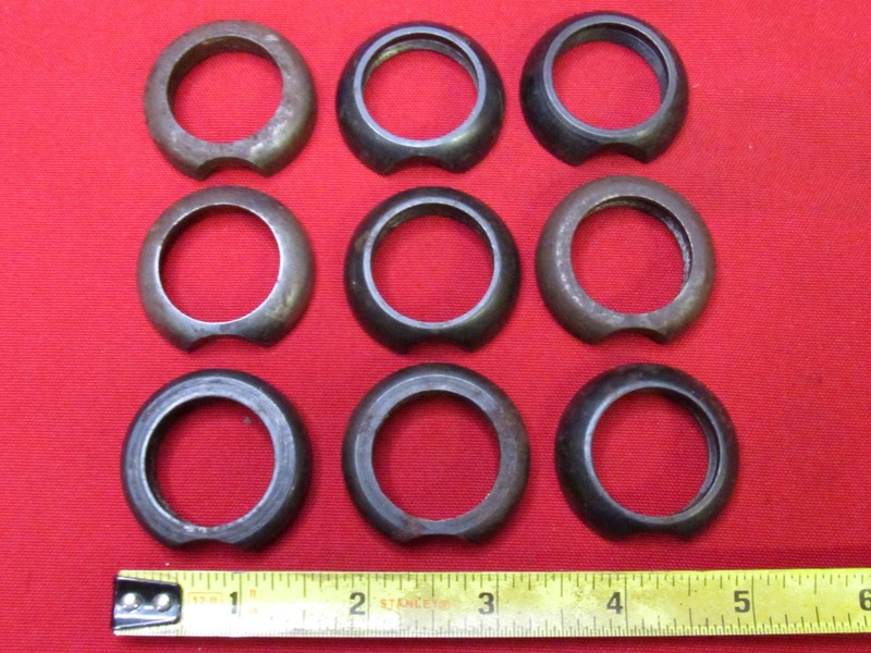 Lot of 9 Savage Stevens Springfield Operating Handle Collars / Forend Nuts - 923