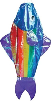 48'' Iridescent Rainbow Fishy Windsock by In the Breeze #5276