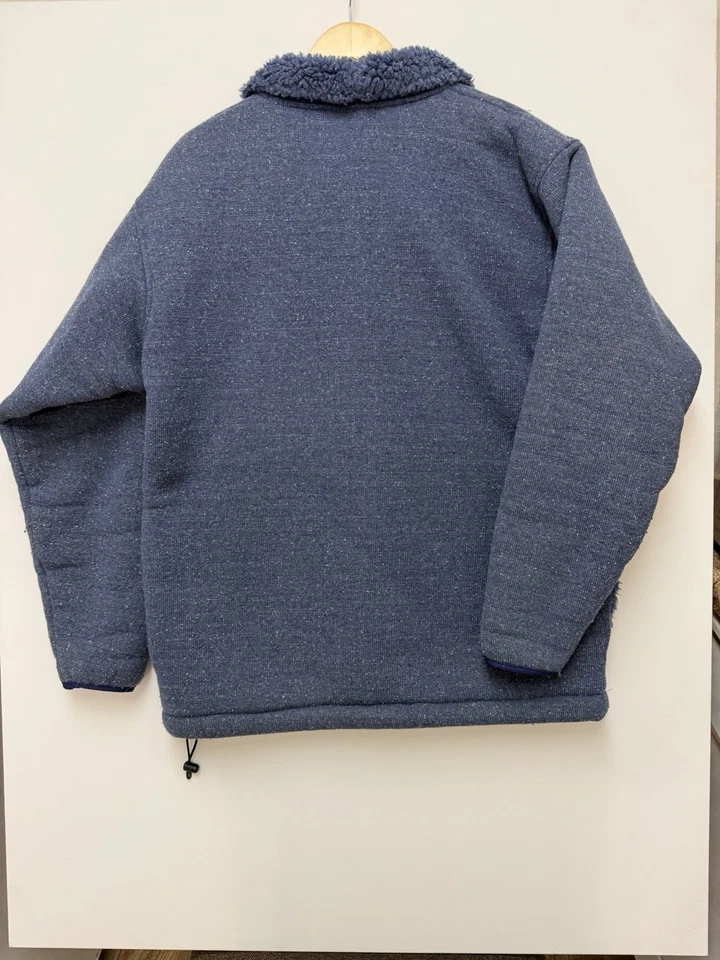 Vintage Penfield Deep Pile Fleece Jacket Men’s Medium Navy Blue Made In USA - Image 2 of 4