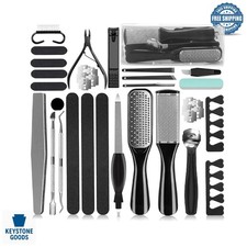 36-in-1 Professional Pedicure Kit - Foot Care, Callus Remover, Nail Clippers