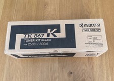 Genuine Kyocera TK-867K Toner Kit Black for 250ci  300ci Printer - Brand New 