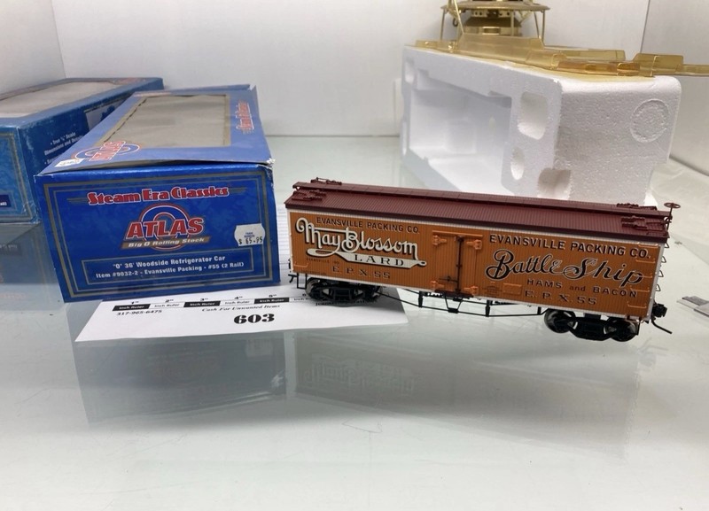603 Atlas 36' Refrigerator Car May Blossom Lard Battleship Ham O Scale 2 Rail