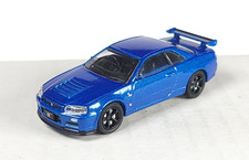 Greenlight loose 2002 Nissan Skyline GT-R R34 blue