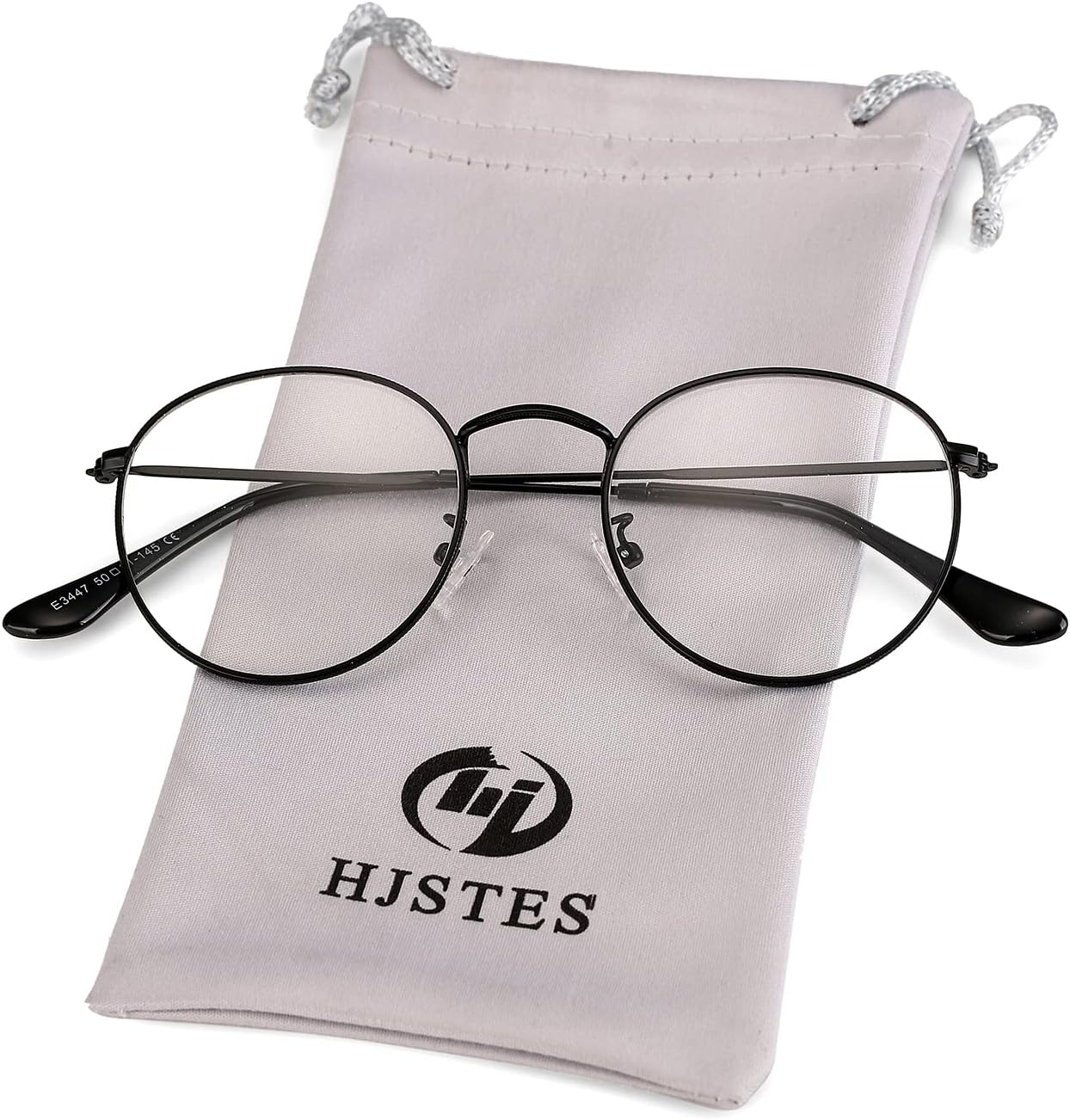 round Blue Light Glasses for Women Men Retro Circle Clear Lens Metal Frame Eyegl-image