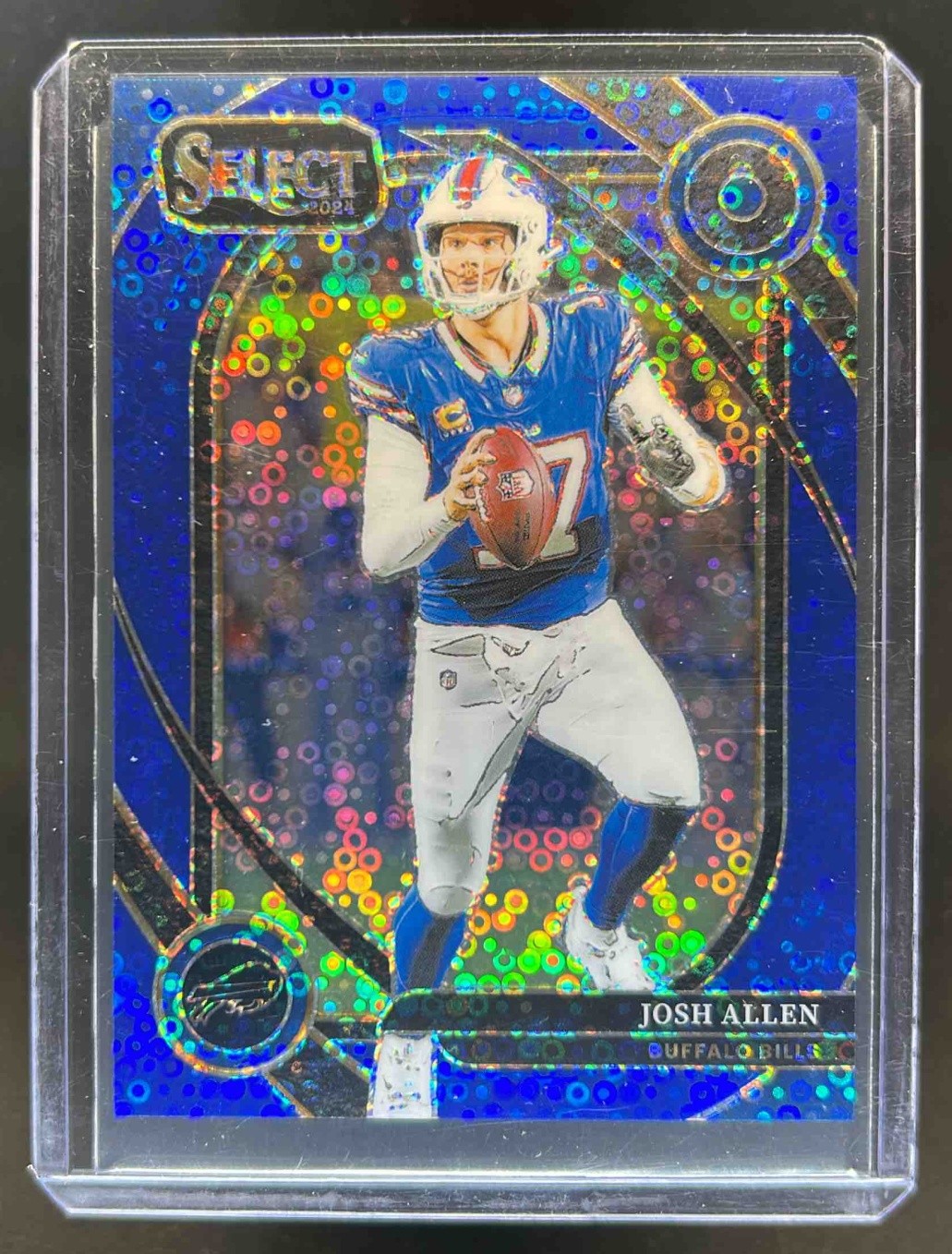 2024 Select Josh Allen Club Blue Disco Prizm #14/25 Bills