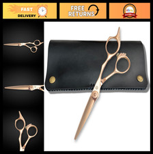 Professional 6" Gold Hair Cutting Shears - Japanese 440C Steel, Sharp Edge Sciss