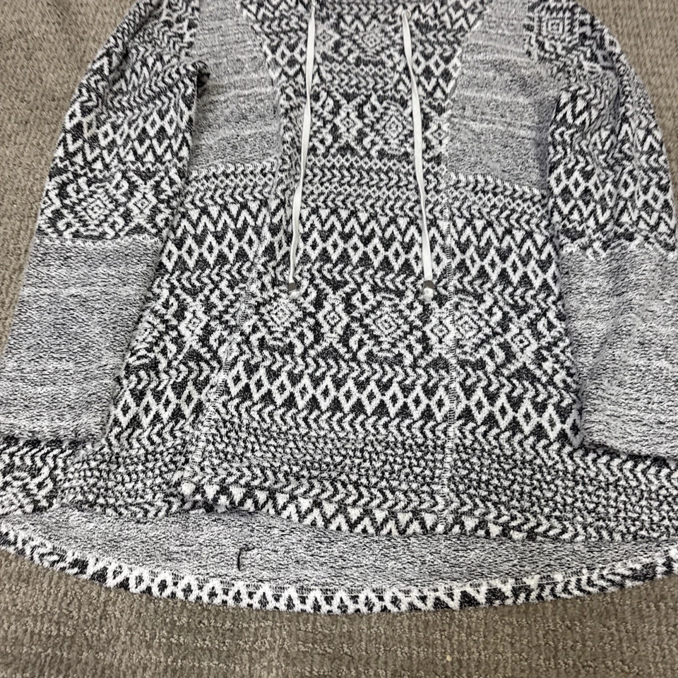 Suéter One World Negro Blanco Ligero Manga Larga Mujer’s Talla Grande Foto 4 de 4