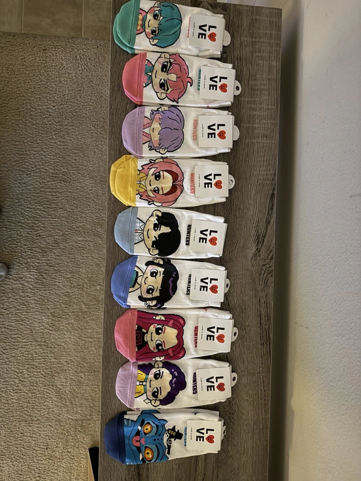Demon Hunter Socks. Complete Set of 9 Pairs