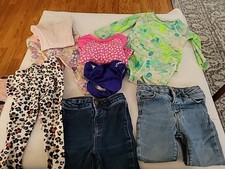 Lot Of Girls 18 Months Clothes 9 Pieces 