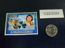 Steve Irwin Australian Red lionfish 2007 S. Tome E Principe Stamp