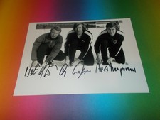 Berti Vogts + Günter Netzer + Jupp Heynckes Mönchengladbach autograph 20x28 photo