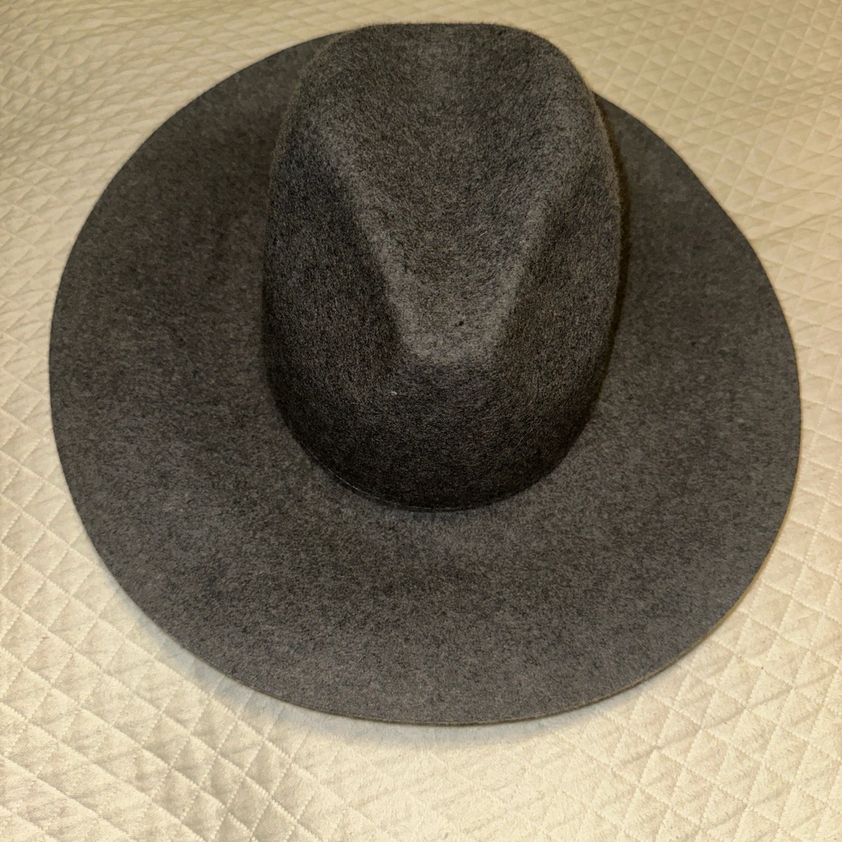 Olive & Pique Black Wool Fedora Hat Wide Brim Bow Accent Classic Structured Olive & Pique 100% Wool Black Fedora Wide Brim Hat  main image 2
