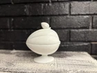 Antique Atterbury Milk Glass Mellon and Leaf Butter Dish Pat Apr 23, 78