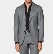 ARMANI COLLEZIONI Gray Sport Coat Suit Blazer 46R Wool Italy Giorgio