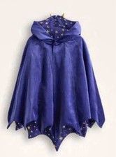NWOT Mini Boden Kids' Bat Fancy Halloween velour hooded cape Size 6-9