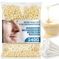 240G Nose Wax Kit - Ear  Nose Hair Wax Kit for Men and Women,40-60 Uses,Quick 