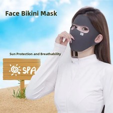 Ice Silk Uv Protection Face Covering Bikini Style Double Sided Summer Sunscreen