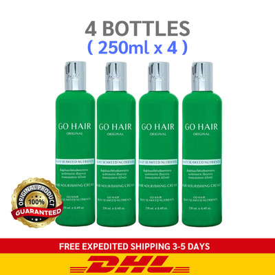 4x Go Hair Silky Seaweed Nutrients Nourishing Cream for Dry Damage Treated 250ml