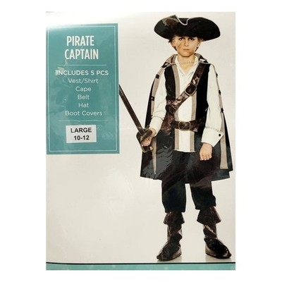 Seeing Red Kids Pirate Captain 5-Piece Costume (Child Size - Large 10/12) NEW